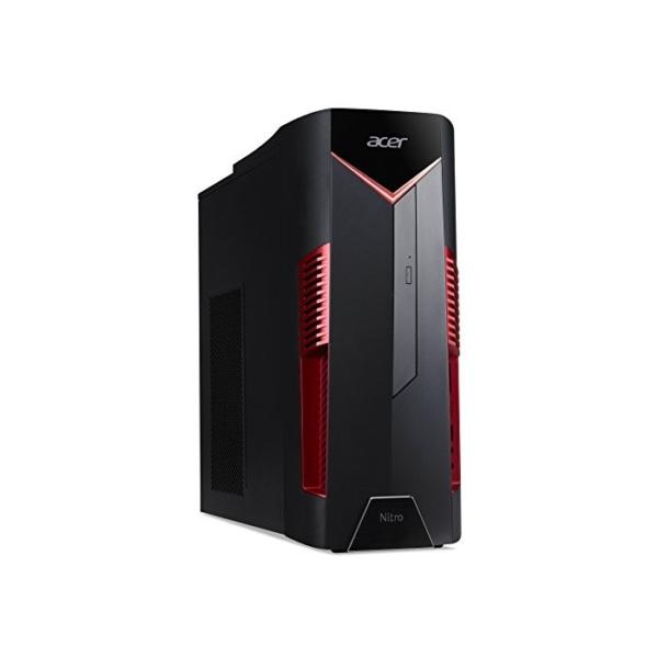 Acer Nitro N50-600 Gaming PC (Intel Core i5-9400F, 8GB RAM, 256GB SSD und 1TB HDD, Nvidia GeForce GTX 1650, DVD/RW, kabellose Tastatur und Maus, Windows 10, schwarz/rot)