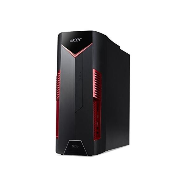 Acer Nitro N50-600 Gaming PC (Intel Core i5-9400F, 8GB RAM, 256GB SSD und 1TB HDD, Nvidia GeForce GTX 1650, DVD/RW, kabellose Tastatur und Maus, Windows 10, schwarz/rot)