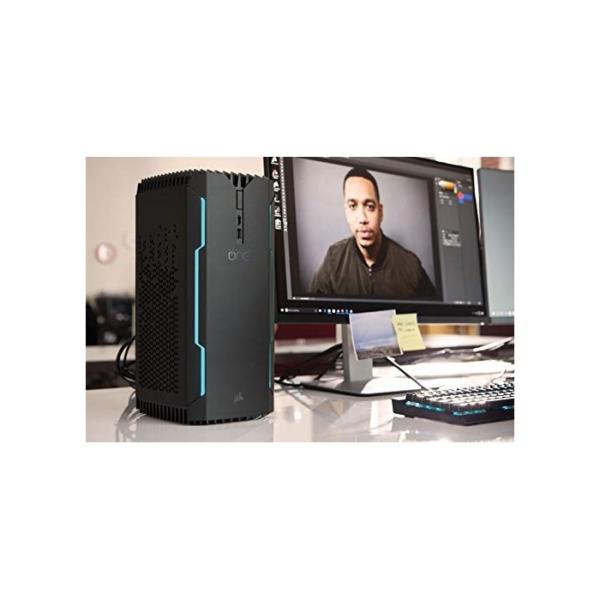 Corsair CS-9000017-EU ONE PRO Compact Gaming Desktop PC (Intel Core i7-8700K, 2000GB Festplatte, 16GB RAM, NVIDIA GeForce GTX 1080, Win 10 Home) Schwarz