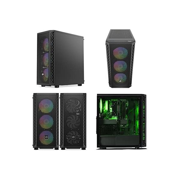 Sedatech Advanced Gaming PC AMD Ryzen 5 2600 6X 3.4GHz, Geforce GTX 1050 2Gb, 8 GB RAM DDR4, 240GB SSD, 1TB HDD. Desktop Computer, Win 10