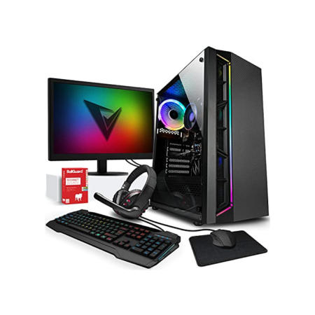 VIBOX VI-38 Gaming PC - 24 Monitor-Paket - AMD Athlon Pro 300Ge Prozessor - Radeon Vega 3 Grafikkarte - 8GB RAM - 1TB HDD - Windows 11 - WiFi