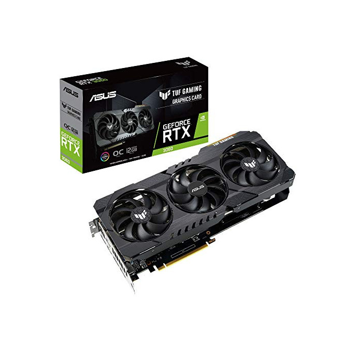 ASUS TUF Gaming GeForce RTX3060 V2 12GB OC Edition Grafikkarte (Lite Hash Rate (LHR), Nvidia Ampere, DLSS, PCIe 4.0, 12GB DDR6 Speicher, 2x HDMI 2.1, DisplayPort 1.4, TUF-RTX3060-O12G-V2-GAMING)