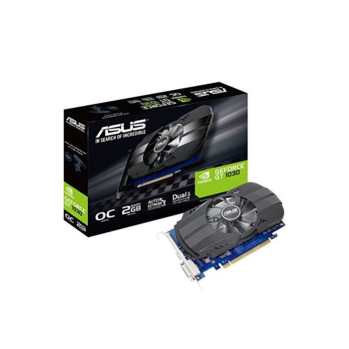 Asus Phoenix GeForce PH-GT1030-O2G Grafikkarte (Nvidia, PCIe 3.0, 2GB GDDR5 Speicher, HDMI, DVI)