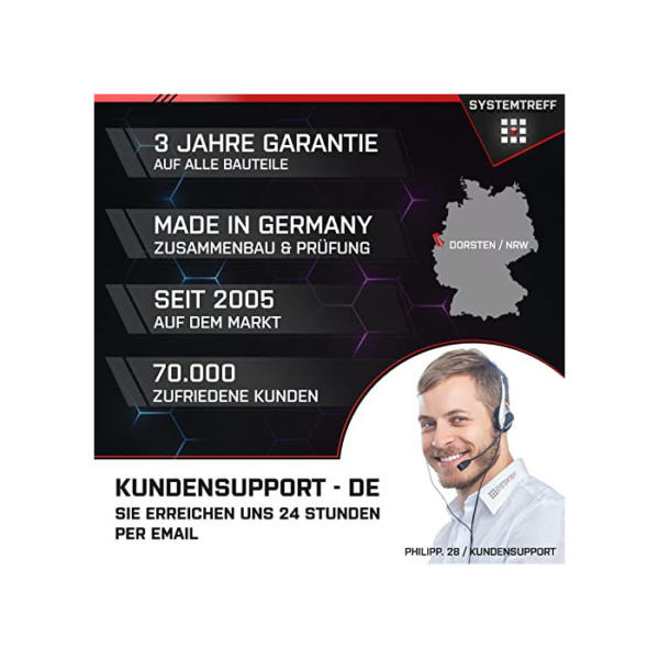 SYSTEMTREFF Gaming PC AMD Ryzen 7 5800X 8x4.7GHz | Nvidia GeForce RTX 3060 12 GB DX12 | 1TB M.2 NVMe + 2TB HDD | 32GB DDR4 RAM | WLAN Desktop Computer Rechner für Gamer, Zocker& Streamer