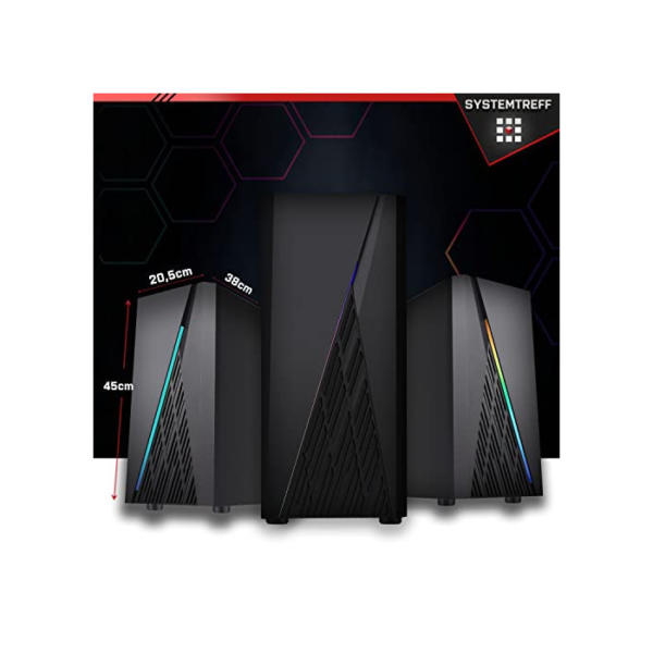 SYSTEMTREFF® Gaming PC AMD Ryzen 7 5800X 8x4.7GHz | Nvidia GeForce RTX 3060 12 GB DX12 | 1TB M.2 NVMe + 2TB HDD | 32GB DDR4 RAM | WLAN Desktop Computer Rechner für Gamer, Zocker & Streamer