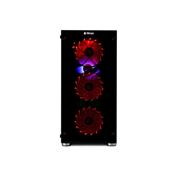 NitroPC - Gaming PC Extreme Gold (AMD Ryzen 7 5800X 8/16 4.7GHz, RTX 3060 Ti 8GB, RAM 32GB, M.2 1TB + HDD 1TB, Windows 11 Home, WiFi) Gamer PC, Desktop Computer