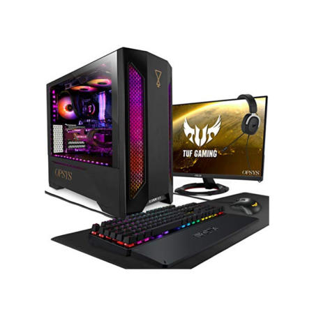 OPSYS Gallantis-V2 RGB Gaming PC Computer mit Display und Tastatur, Maus (AMD Ryzen 5 5600X, Geforce RTX 3070, 500 GB NVMe SSD, 2 TB HDD, 32 GB RAM, Bluetooth, Windows 11)