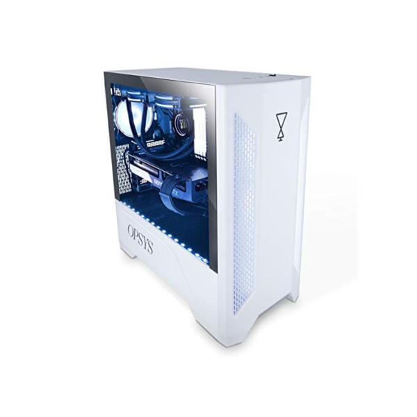 OPSYS Gallantis-V2 Weiß Gaming PC Computer mit Display und Tastatur, Maus (AMD Ryzen 5 5600X, Geforce RTX 3070, 500 GB NVMe SSD, 2 TB HDD, 32 GB RAM, Bluetooth, Ohne OS)