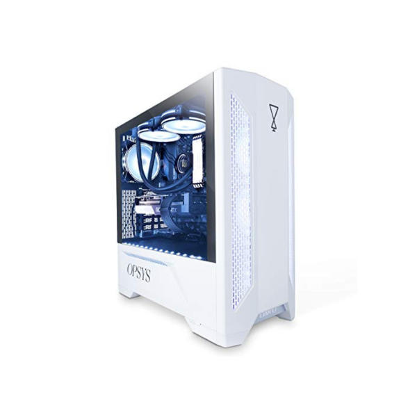 OPSYS Gallantis-V4 Weiß Gaming PC Computer mit Display und Tastatur, Maus (AMD Ryzen 5 5600X, Geforce RTX 3070, 1 TB NVMe SSD, 2 TB HDD, 32 GB RAM, Bluetooth, Windows 11)