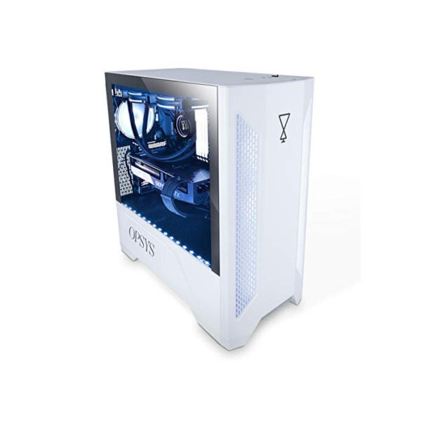 OPSYS Gallantis-V4 Weiß Gaming PC Computer mit Display und Tastatur, Maus (AMD Ryzen 5 5600X, Geforce RTX 3070, 1 TB NVMe SSD, 2 TB HDD, 32 GB RAM, Bluetooth, Windows 11)