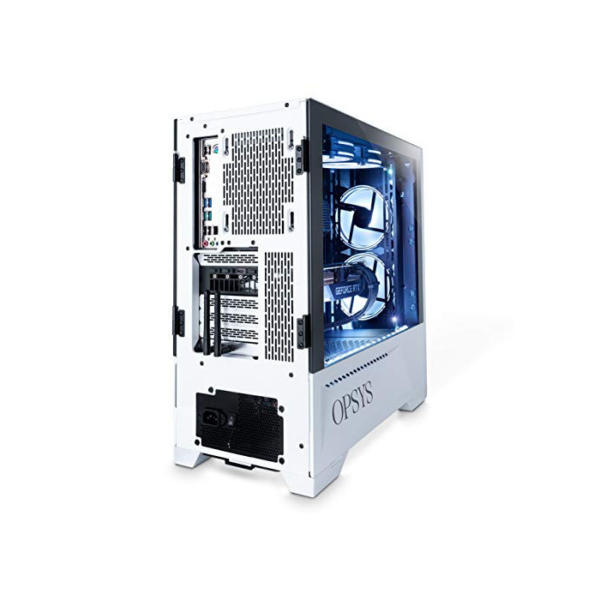 OPSYS Gallantis-V4 Weiß Gaming PC Computer mit Display und Tastatur, Maus (AMD Ryzen 5 5600X, Geforce RTX 3070, 1 TB NVMe SSD, 2 TB HDD, 32 GB RAM, Bluetooth, Windows 11)