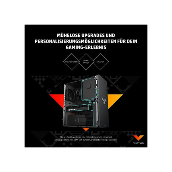 VICTUS by HP Gaming PC, Intel Core i5-12400F, 16GB DDR4 RAM, 512GB SSD + 1TB HDD, NVIDIA GeForce RTX 3060Ti, Windows 11 Home, Schwarz