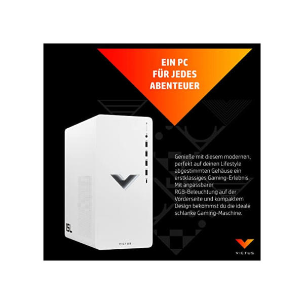 VICTUS by HP Gaming PC, Intel Core i7-12700F, 16GB DDR4 RAM, 512 GB SSD + 1TB HDD, NVIDIA GeForce RTX 3060Ti, Windows 11 Home, Weiß