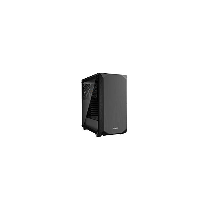 BEQAB be Quiet! Pure Base 500 PC-Gehäuse aus Hartglas, Schwarz, Fenster schwarz, BGW34