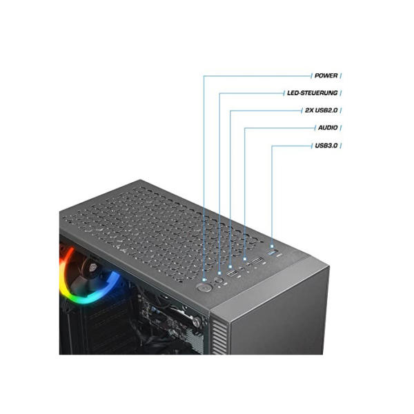 Kiebel PC Set Gaming mit TFT Viper V AMD Ryzen 5 5600G, 16GB RAM, AMD Vega, 500GB SSD, 1000GB HDD [185847]