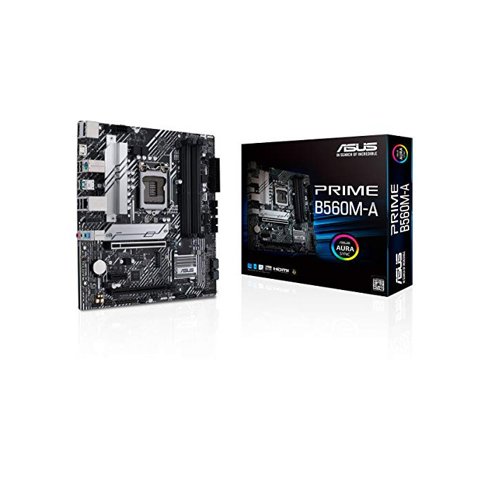 ASUS Prime B560M-A Gaming Mainboard Sockel Intel LGA 1200 (mATX, 2x M.2, USB 3.2 Gen 2 Typ-C, Intel 1Gbit/s Ethernet, PCIe 4.0, Aura Sync)