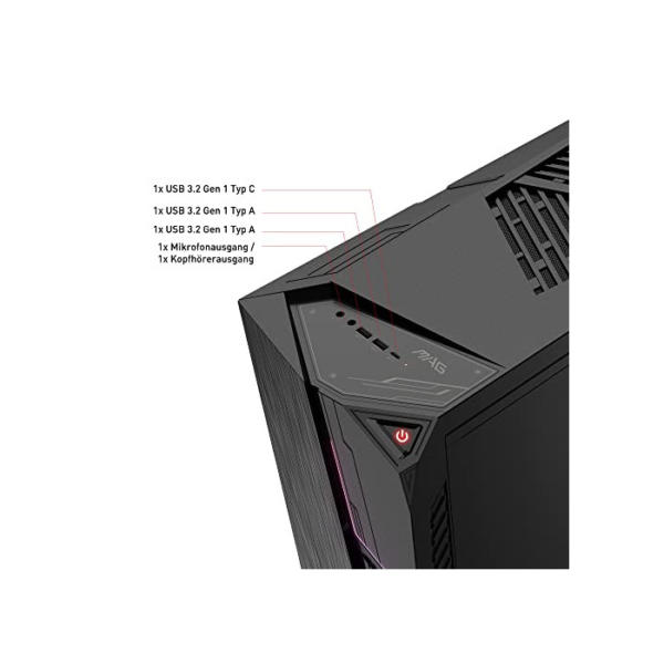 MSI MAG Codex X5 12TD-868DE Gaming PC - Intel Core i7-12700KF CPU, GeForce RTX 3070 8GB GPU, 32GB DDR5 RAM, 1TB PCIe NVMe 4.0 SSD, 2TB HDD - AIO Wasserkühlung, Glas-Panel, Wi-Fi 6E, Windows 11 Home
