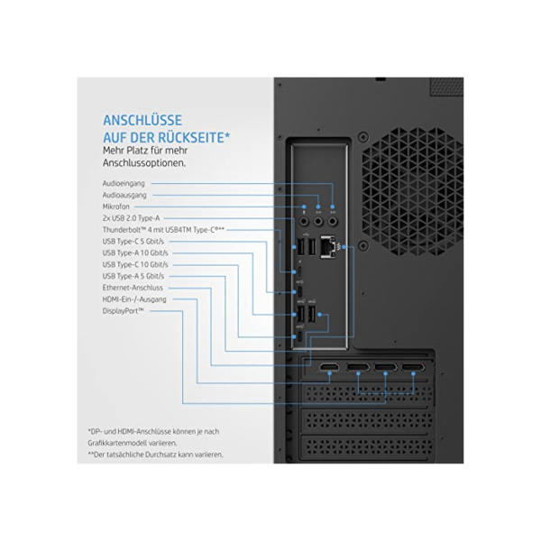 HP Envy Desktop PC | Intel Core i9-13900K | 32 GB DDR4 RAM | 2 TB SSD | NVIDIA GeForce RTX 3060 Ti (8 GB GDDR6 dediziert) mit LHR | Windows 11 Home | Silber Intel Core i9-13900K NVIDIA GeForce RTX 3060 Ti