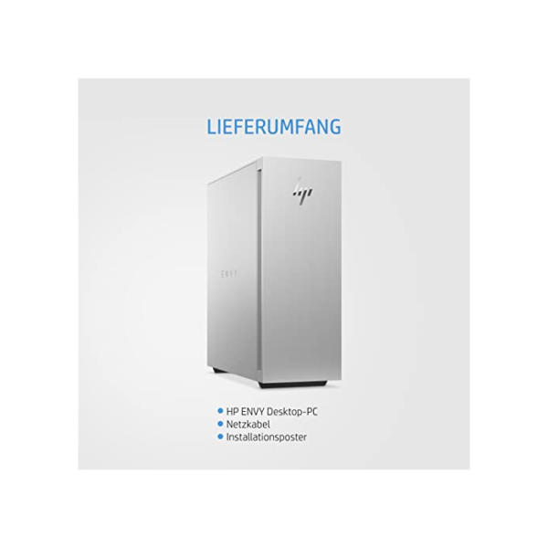 HP Envy Desktop PC | Intel Core i9-12900 | 32 GB DDR4 RAM | 1 TB SSD+ 1 TB HDD | NVIDIA GeForce RTX 3060 Ti | Windows 11 Home | silber