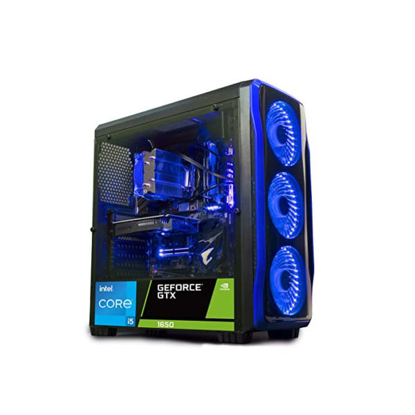 RG Digital PC Desktop Gaming Myka Cristal Zafir Komplett Intel i5 11400 4,4 GHz, Nvidia Ge Force Gtx 1650 4GB Ddr5, Ram 16GB Ddr4, Ssd M.2 256GB + Hdd 1Tb Wifi - Windows 11 Pro
