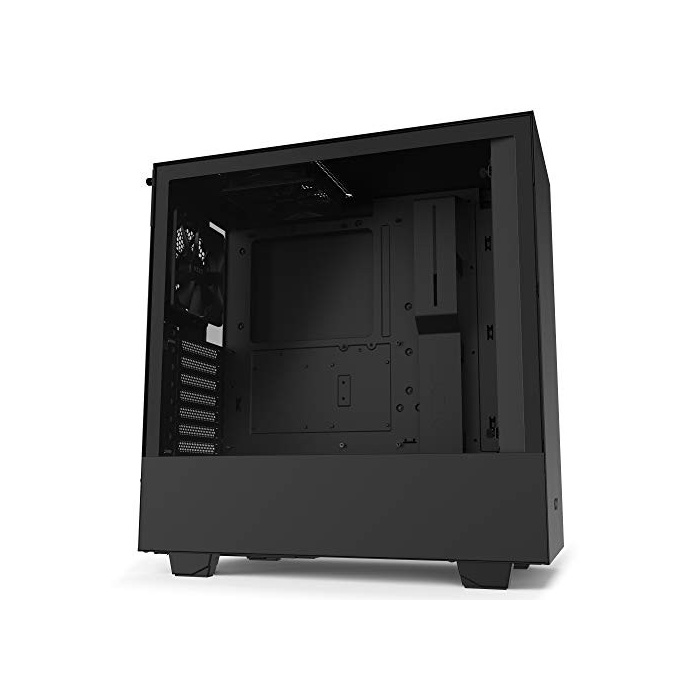 NZXT H510 - CA-H510B-W1 - ATX Mid-Tower PC Gaming Gehäuse - Airflow Optimiert - Seitenteil aus gehärtetem Glas - Front I/O USB-C - Wasserkühlung ready - Schwarz