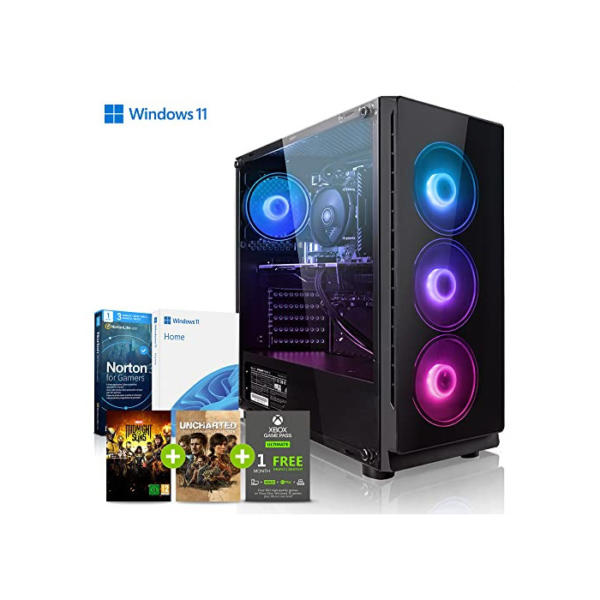 Megaport Gaming PC AMD Ryzen 5 4500 6X 3.60GHz • Nvidia Geforce RTX 3060 12GB • 16GB 3200MHz DDR4 RAM • 1TB M.2 SSD • WLAN • Windows 11 • Gamer PC • Gamer pc Computer Gaming rechner