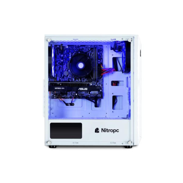 NitroPC - Pack Silver Plus | Gaming PC komplett Set (Intel i5 11400 6/12 4.4GHz, GTX 1650 4GB, RAM 16GB, SSD 480GB + HDD 1TB, Windows 11, RGB | WiFi, 22