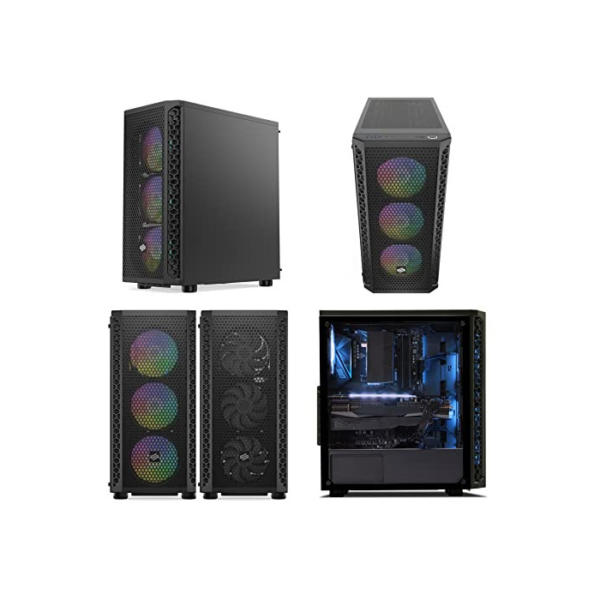 Sedatech Expert Gaming PC • Intel i7-10700KF 8X 3.8GHz • Radeon RX 6600XT • 64 GB RAM • 2TB SSD M.2 • 3TB HDD • WLAN, USB C • ohne OS • Desktop Computer