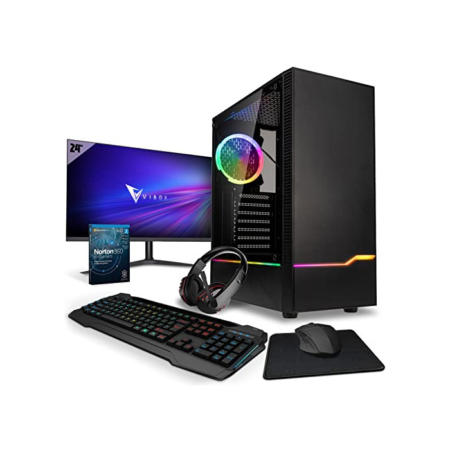 Vibox VI-2 Gaming PC - 22 Zoll Set Komplett - AMD Ryzen 3200GE 4GHz - Radeon Vega 8s - 8GB RAM - 1TB SSD - Windows 11 - WiFi 1TB SSD | 8GB RAM | W11 VTX-3B Komplett PC Set