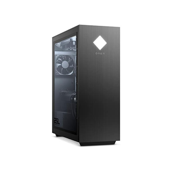 OMEN GT12-1201ng Gaming Desktop (AMD Ryzen 9 5900X, 16GB DDR4 RAM, 512GB SSD + 1TB HDD, NVIDIA GeForce RTX 3070, FreeDOS) Schwarz mit Seitenfenster