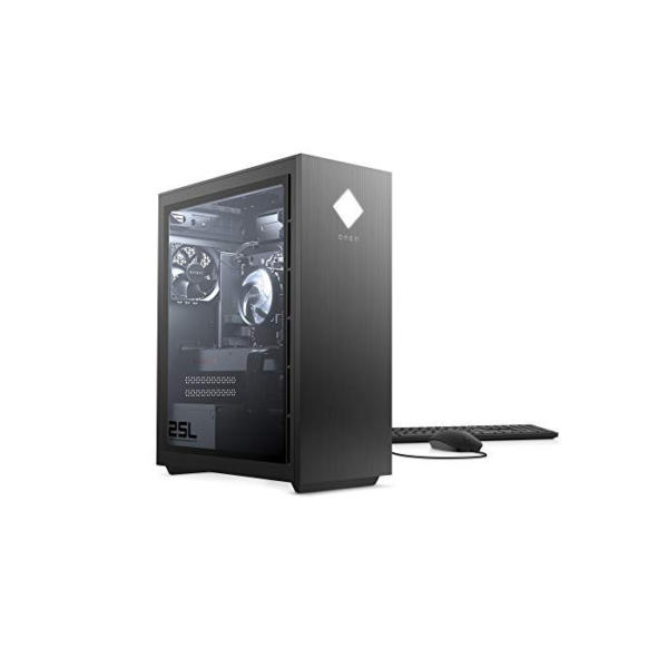 OMEN GT12-1201ng Gaming Desktop (AMD Ryzen 9 5900X, 16GB DDR4 RAM, 512GB SSD + 1TB HDD, NVIDIA GeForce RTX 3070, FreeDOS) Schwarz mit Seitenfenster
