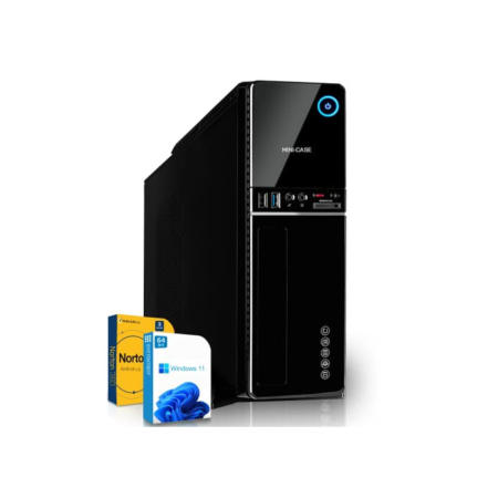 SYSTEMTREFF® Mini Office PC AMD Ryzen 5 PRO 4650G 6x4.3GHz | AMD RX Vega 7 4K HDMI DX12 | 256GB M.2 NVMe + 1TB HDD | 8GB DDR4 RAM | WLAN Silent Desktop Computer Rechner für Büro Business Multimedia