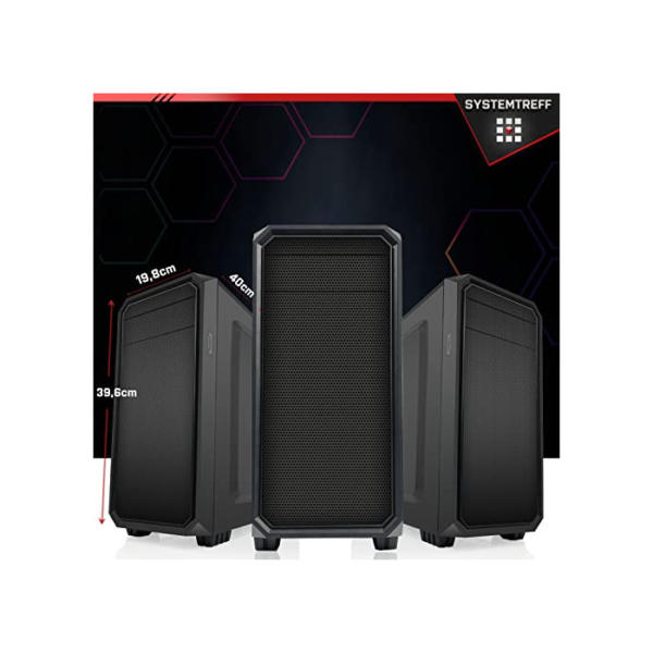 SYSTEMTREFF® PC System AMD Ryzen 5 PRO 4650G 6x4.3GHz | AMD RX Vega 7 4K HDMI DX12 | 512GB M.2 NVMe + 500GB HDD | 8GB DDR4 RAM | WLAN Silent Desktop Computer Rechner für Büro Business Multimedia