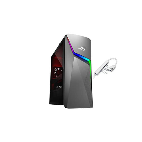 Asus ROG Strix GL10 Premium Gaming Desktop | AMD Ryzen 7 5800X | 16GB RAM | 512GB SSD + 1TB HDD | NVIDIA GeForce RTX 3060 | grau | Windows 11 | mit USB 3.0 HUB Bundle