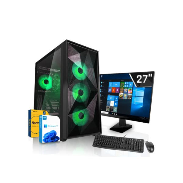 SYSTEMTREFF® Gaming Komplett PC Set AMD Ryzen 9 7900X 12x5.6GHz | Nvidia GeForce RTX 4090 24GB DX12 | 2TB M.2 NVMe + 2TB HDD | 16GB DDR5 RAM | WLAN Desktop Paket Computer für Gamer, Gaming