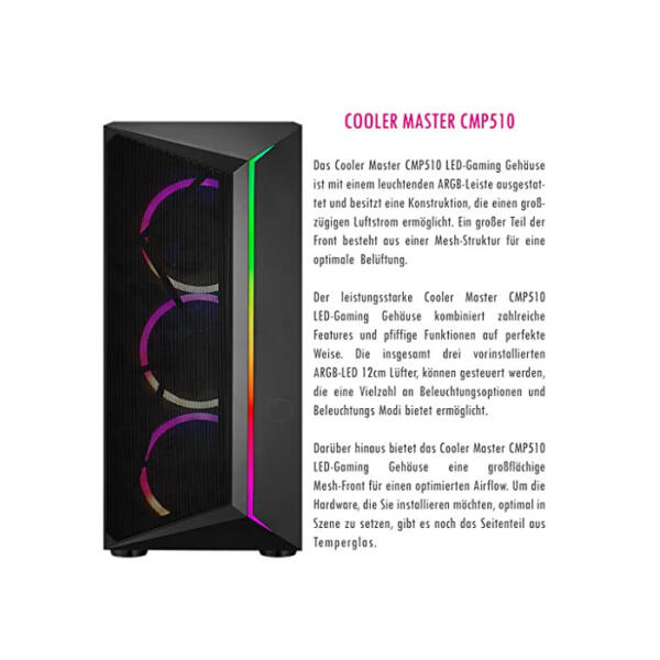 KRAFTPC Gaming Pc AMD Ryzen9 5900X 12X 3,7 GHz (Turbotakt: 4,8 GHz) GeForce RTX4070Ti 12GB | 64GB DDR4 RAM | 1TB M.2 NVME SSD | 2TB HDD | WLAN | Win11 | Gamer PC