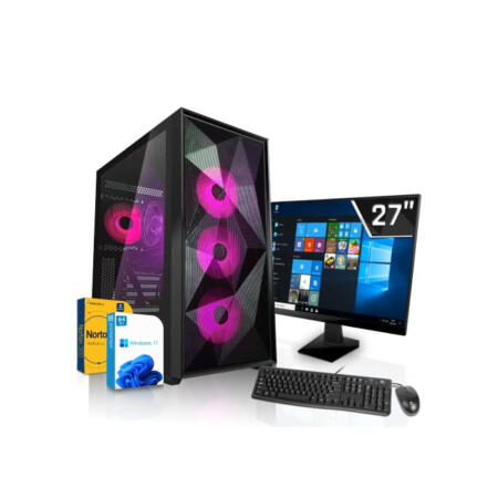 SYSTEMTREFF® Gaming Komplett PC Set Intel Core i9-12900F 16x5.2GHz | Nvidia GeForce RTX 4090 24GB DX12 | 2TB M.2 NVMe + 2TB HDD | 32GB DDR5 RAM | WLAN Desktop Paket Computer für Gamer, Gaming