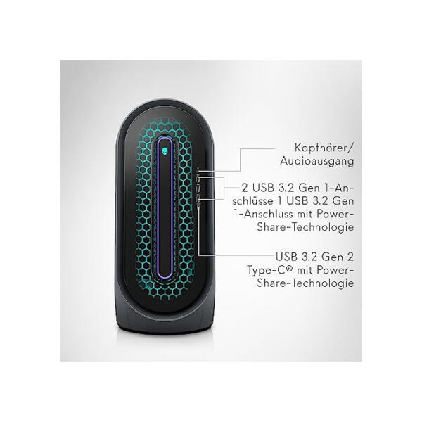 Alienware Aurora R15 Gaming Desktop, 13th Gen Intel Core i7 13700KF,16 GB RAM, 512 GB SSD + 1 TB HDD, NVIDIA GeForce RTX 4080 16GB GDDR6X,Win 11, Flüssigkeitskühlung und Transparente Seitenabdeckung