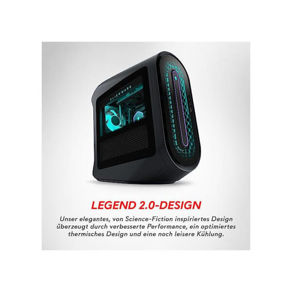 Alienware Aurora R15 Gaming Desktop, 13th Gen Intel Core i7 13700KF,16 GB RAM, 512 GB SSD + 1 TB HDD, NVIDIA GeForce RTX 4080 16GB GDDR6X,Win 11, Flüssigkeitskühlung und Transparente Seitenabdeckung