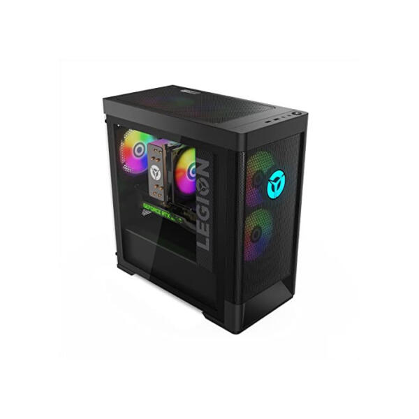Lenovo Legion T5 Gen 7 Gaming Desktop-PC, Intel Core i7-12700F, RAM 16 GB, NVIDIA GeForce RTX 3060 Ti-8GB, ohne Betriebssystem, Schwarz, 1 TB HDD, 512 GB SSD