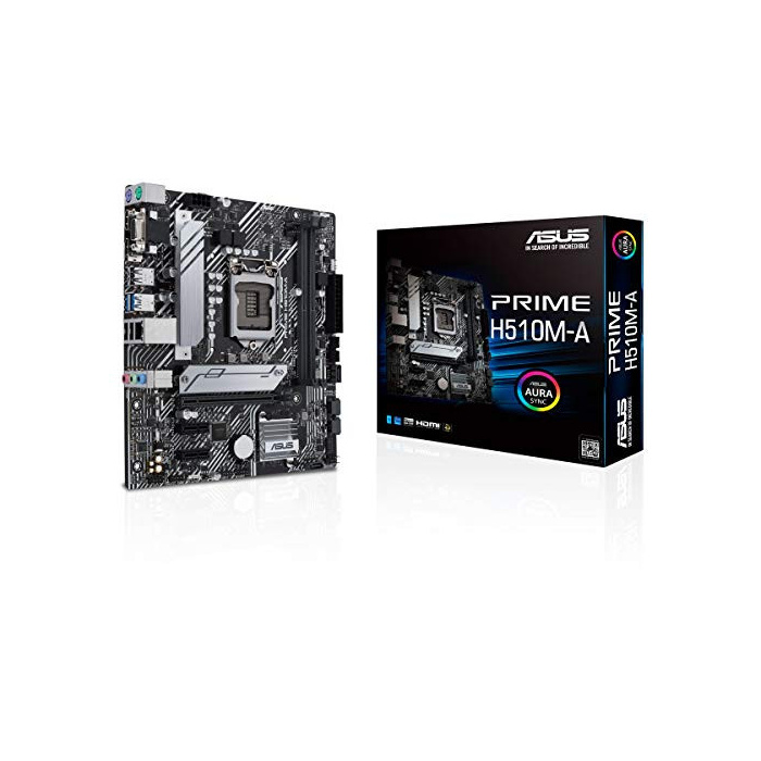 ASUS Prime H510M-A Gaming Mainboard Sockel Intel LGA1200 (mATX, M.2, USB 3.2 Gen 1 Typ-A, Intel 1Gbit/s Ethernet, PCIe 4.0, AURA-Gen-2-Header)