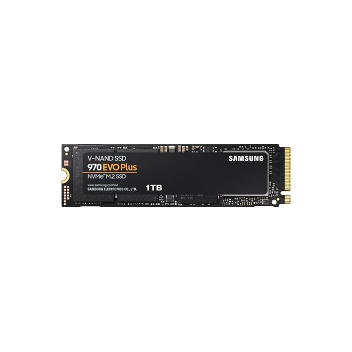 Samsung 970 EVO Plus NVMe M.2 SSD, 1 TB, PCIe 3.0, 3.500 MB/s Lesen, 3.200 MB/s Schreiben, Interne SSD für Gaming und Grafikbearbeitung, MZ-V7S1T0BW