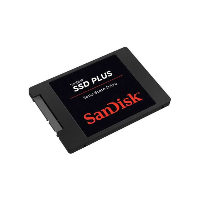 SanDisk SSD Plus interne SSD Festplatte 480 GB (schnelleres Hoch,-Herunterfahren und Laden, Lesegeschwindigkeit 535 MB/s, Schreibgeschwindigkeit 445 MB/s, stoßfest), Festkörper-Laufwerk