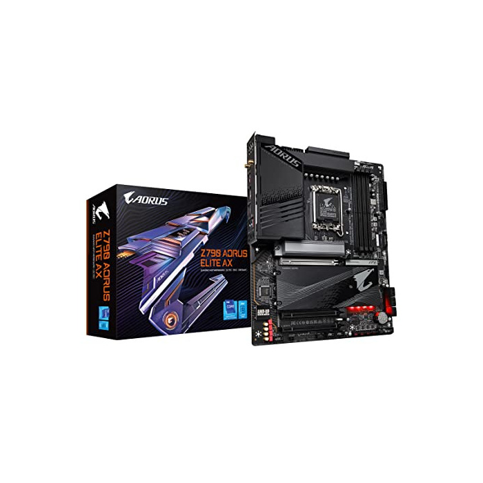 GIGABYTE Z790 AORUS Elite AX (LGA 1700/ Intel Z790/ ATX/ DDR5/ Quad M.2/ PCIe 5.0/ USB 3.2 Gen2X2 Type-C/Intel WiFi 6E/ 2.5GbE LAN/Q-Flash Plus/PCIe EZ-Latch) /Gaming Mother. Board