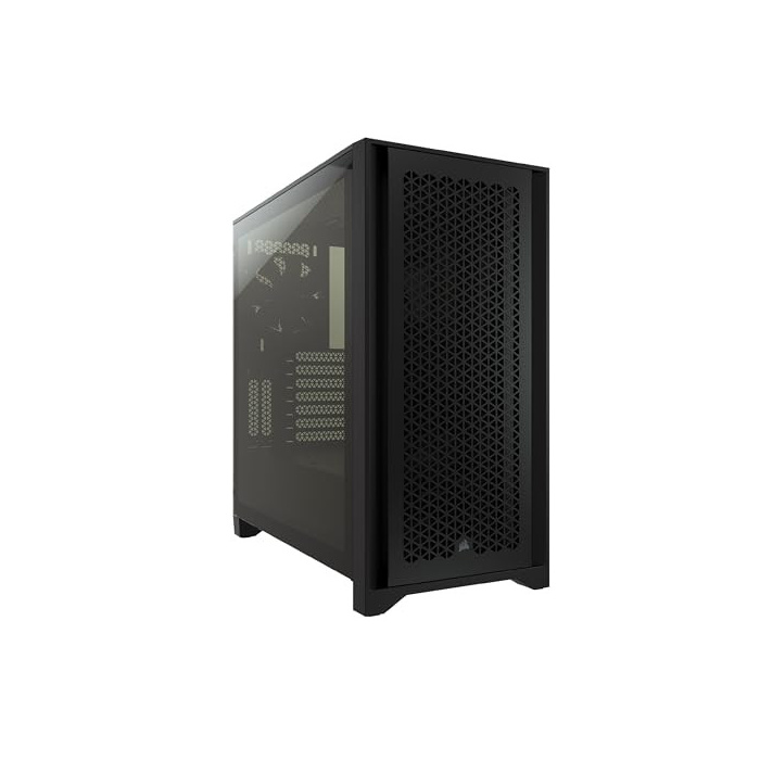 CORSAIR 4000D AIRFLOW Gehärtetes Glas Mid–Tower ATX–Gehäuse – Hohe Luftzirkulation – miditower management–System – Geräumiges Interieur – Zwei Mitgelieferte 120–mm–Lüfter – Schwarz