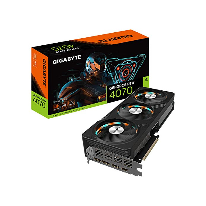GIGABYTE GeForce RTX 4070 GAMING OC 12GB Graphics Card - 12GB DDRX6 21Gbps 192bit, PCI-E 4.0, Core 2565Mhz, RGB, DisplayPort 1.4, HDMI 2.1a, NVIDIA DLSS 3, GV-N4070GAMING OC-12GD